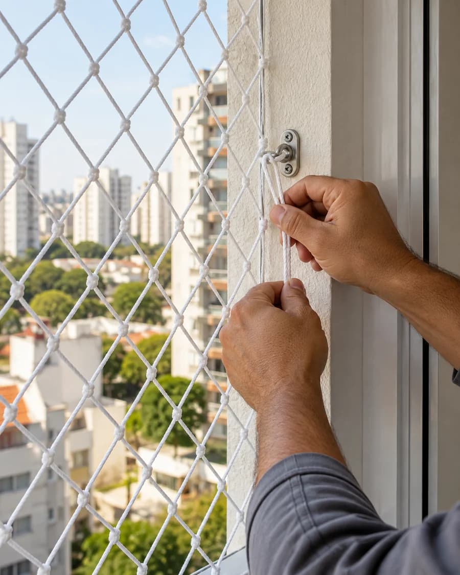 Instalação profissional de redes de proteção