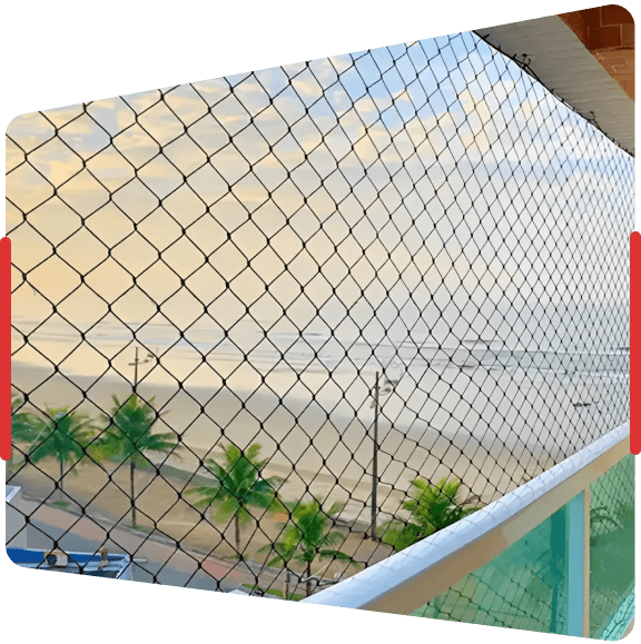 Imagem sacada com tela de proteção Imagem sacada com tela de proteção